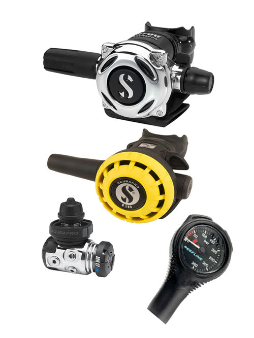 Scubapro 调节器套装:MK17 Evo(Din 或 Yoke)+ A700 + Octopus + 免费意大利制造的 Reefline SPG