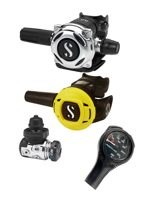 Scubapro 调节器套装:MK17 Evo(Din 或 Yoke)+ A700 + Octopus + 免费意大利制造的 Reefline SPG