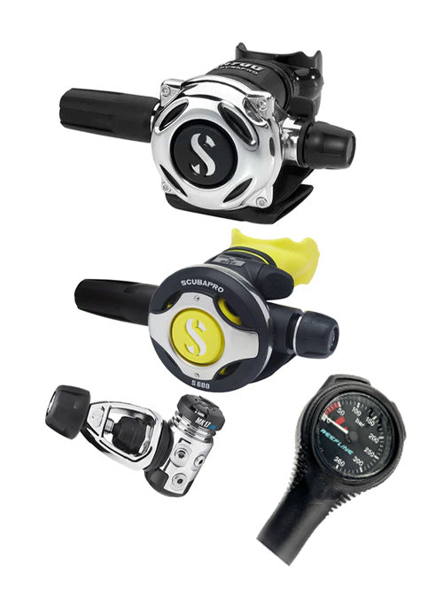 Scubapro 调节器套装:MK17 Evo(Din 或 Yoke)+ A700 + Octopus + 免费意大利制造的 Reefline SPG