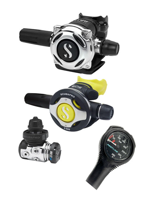 Scubapro 调节器套装:MK17 Evo(Din 或 Yoke)+ A700 + Octopus + 免费意大利制造的 Reefline SPG