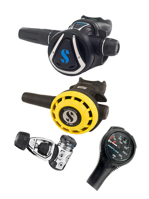 Scubapro 调节器套装:MK17 Evo(Din 或 Yoke)+ C370 + Octopus + 免费意大利制造的 Reefline SPG