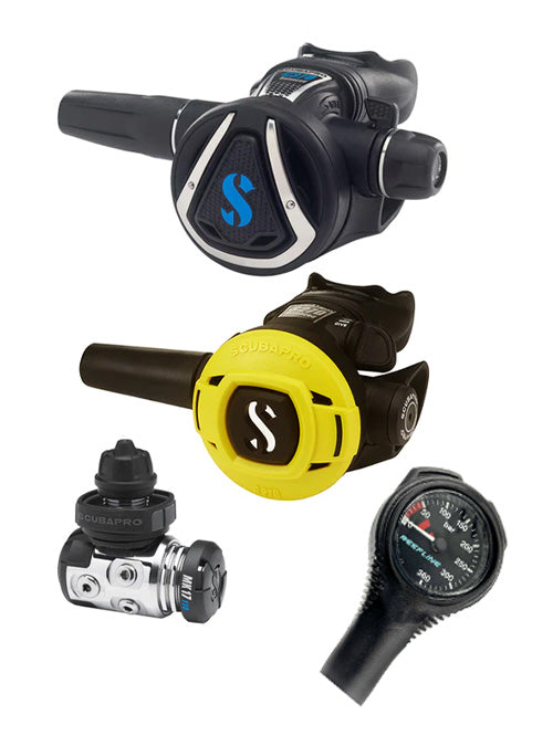 Scubapro 调节器套装:MK17 Evo(Din 或 Yoke)+ C370 + Octopus + 免费意大利制造的 Reefline SPG