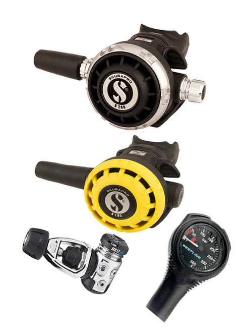 Scubapro 调节器套装:MK17 Evo(Din 或 Yoke)+ G260 + Octopus + 免费意大利制造的 Reefline SPG