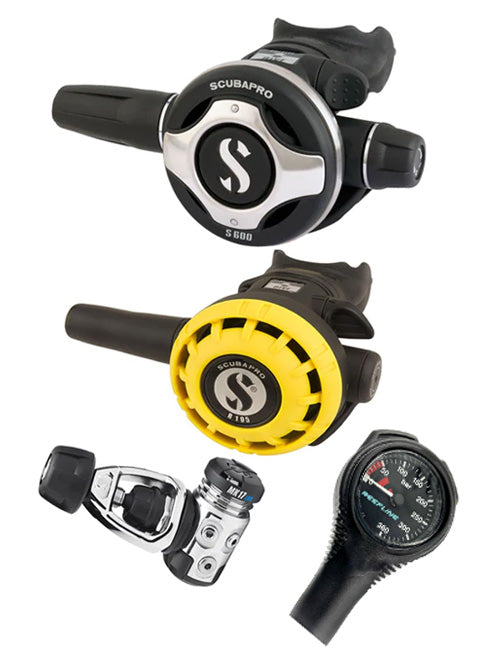 Scubapro 调节器套装:MK17 Evo(Din 或 Yoke)+ S600 + Octopus + 免费意大利制造的 Reefline SPG