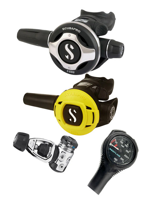 Scubapro 调节器套装:MK17 Evo(Din 或 Yoke)+ S600 + Octopus + 免费意大利制造的 Reefline SPG