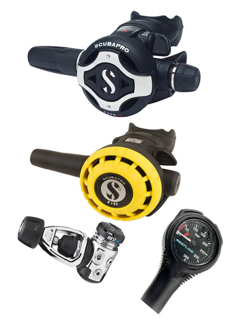 Scubapro 调节器套装:MK17 Evo(Din 或 Yoke)+ S620 Ti + Octopus + 免费意大利制造 Reefline SPG