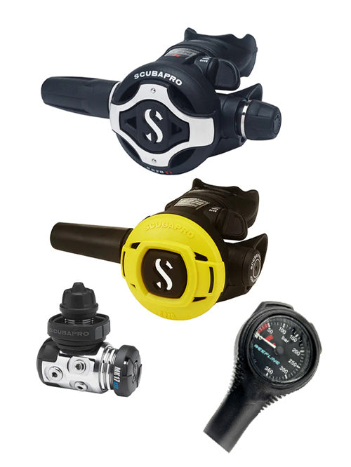 Scubapro 调节器套装:MK17 Evo(Din 或 Yoke)+ S620 Ti + Octopus + 免费意大利制造 Reefline SPG