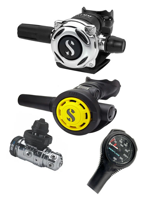 Scubapro 调节器套装:MK19 Evo(Din 或 Yoke)+ A700 + Octopus + 免费意大利制造的 Reefline SPG