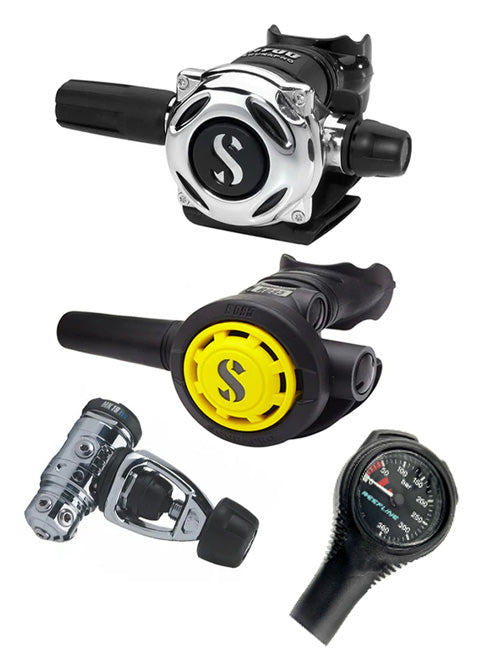 Scubapro 调节器套装:MK19 Evo(Din 或 Yoke)+ A700 + Octopus + 免费意大利制造的 Reefline SPG