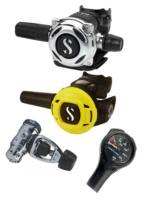 Scubapro 调节器套装:MK19 Evo(Din 或 Yoke)+ A700 + Octopus + 免费意大利制造的 Reefline SPG