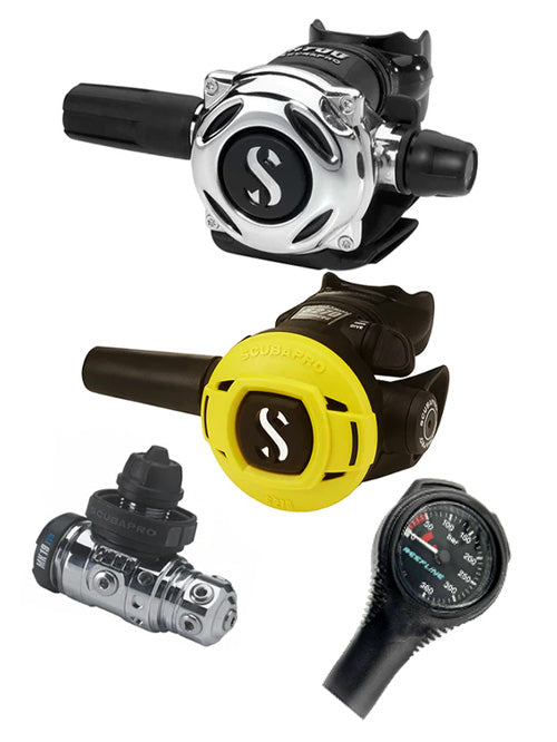 Scubapro 调节器套装:MK19 Evo(Din 或 Yoke)+ A700 + Octopus + 免费意大利制造的 Reefline SPG