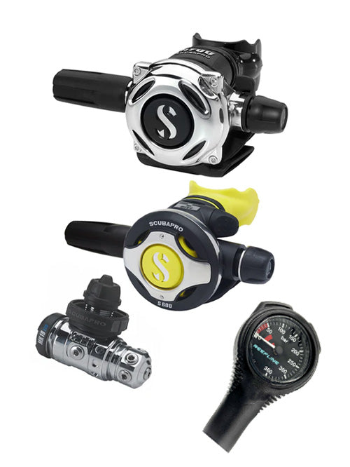 Scubapro 调节器套装:MK19 Evo(Din 或 Yoke)+ A700 + Octopus + 免费意大利制造的 Reefline SPG
