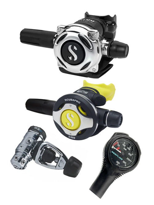 Scubapro 调节器套装:MK19 Evo(Din 或 Yoke)+ A700 + Octopus + 免费意大利制造的 Reefline SPG
