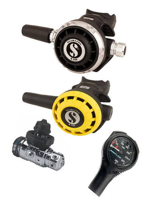 Scubapro 调节器套装:MK19 Evo(Din 或 Yoke)+ G260 + Octopus + 免费意大利制造的 Reefline SPG