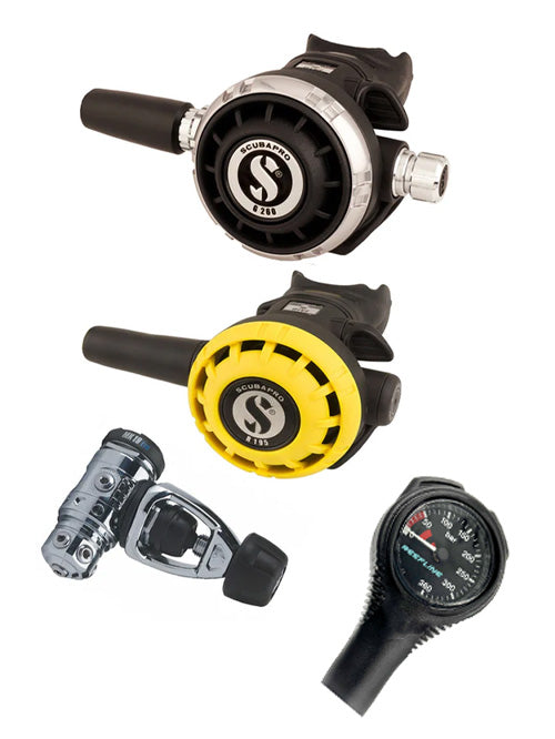Scubapro 调节器套装:MK19 Evo(Din 或 Yoke)+ G260 + Octopus + 免费意大利制造的 Reefline SPG