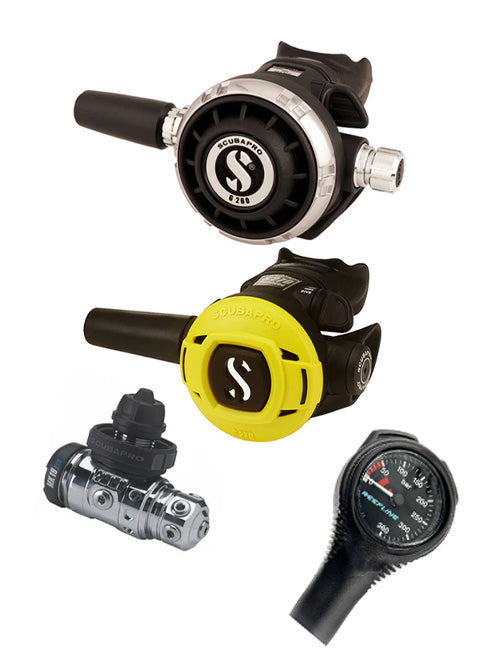 Scubapro 调节器套装:MK19 Evo(Din 或 Yoke)+ G260 + Octopus + 免费意大利制造的 Reefline SPG