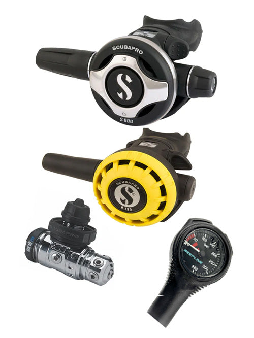 Scubapro Regulator Set: MK19 Evo (Din or Yoke) + S600 + Octopus + Free SPG