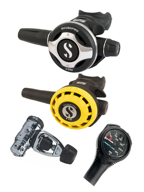 Scubapro Regulator Set: MK19 Evo (Din or Yoke) + S600 + Octopus + Free SPG