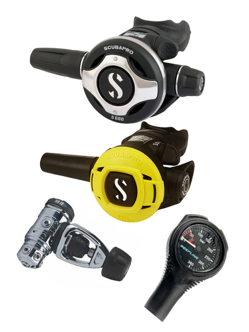 Scubapro Regulator Set: MK19 Evo (Din or Yoke) + S600 + Octopus + Free SPG