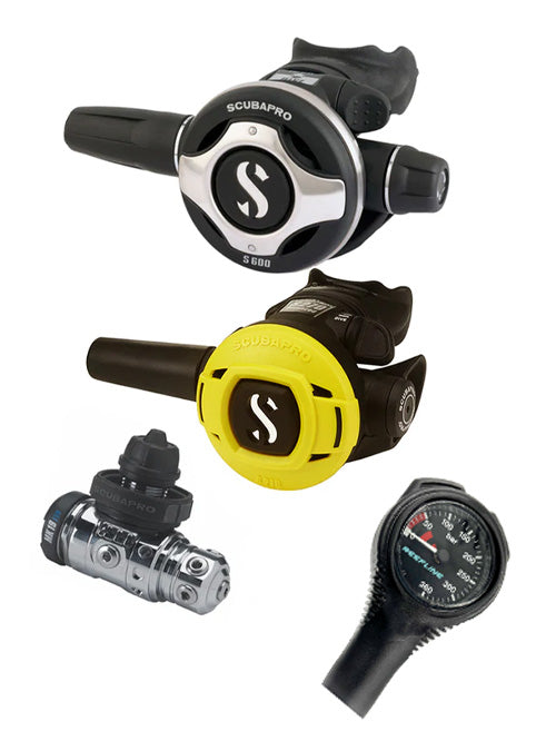 Scubapro Regulator Set: MK19 Evo (Din or Yoke) + S600 + Octopus + Free SPG