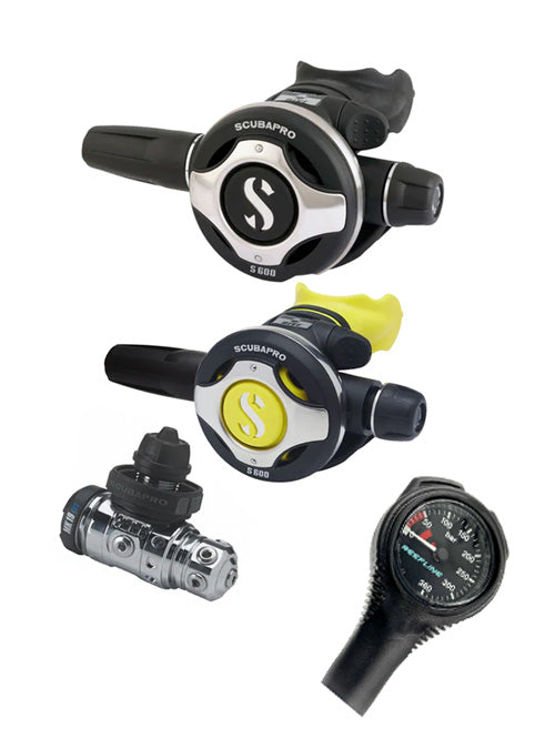 Scubapro Regulator Set: MK19 Evo (Din or Yoke) + S600 + Octopus + Free SPG
