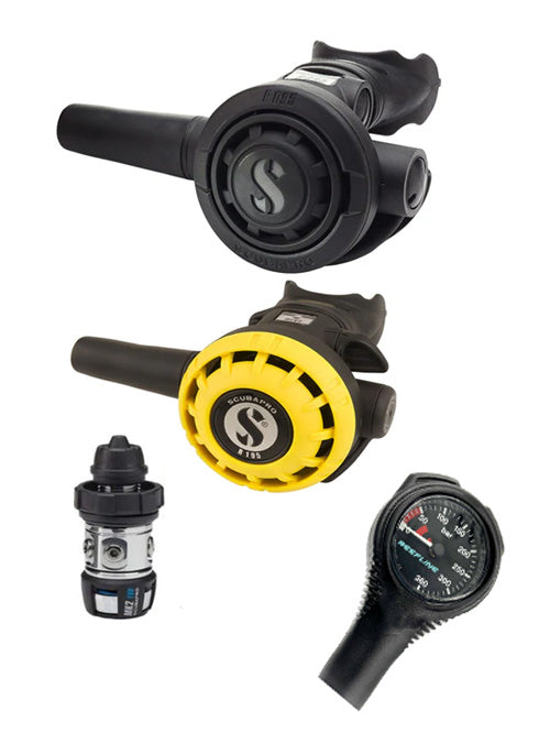 Scubapro 調節器套裝:MK2 Evo(Din 或 Yoke)+ R095 + R 系列 Octopus + 免費 Reefline Spg