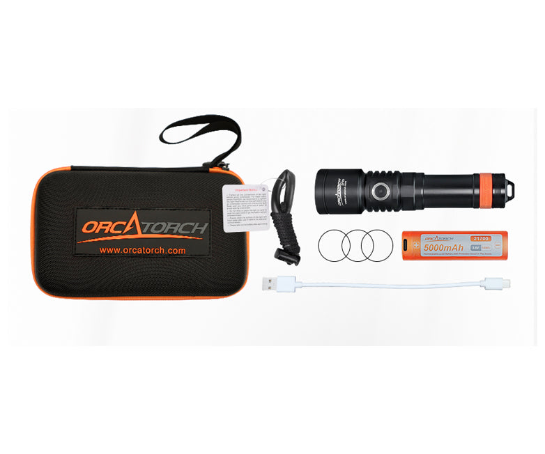 Orcatorch D710 Dive Torch / Underwater Light - 3000 Lumens