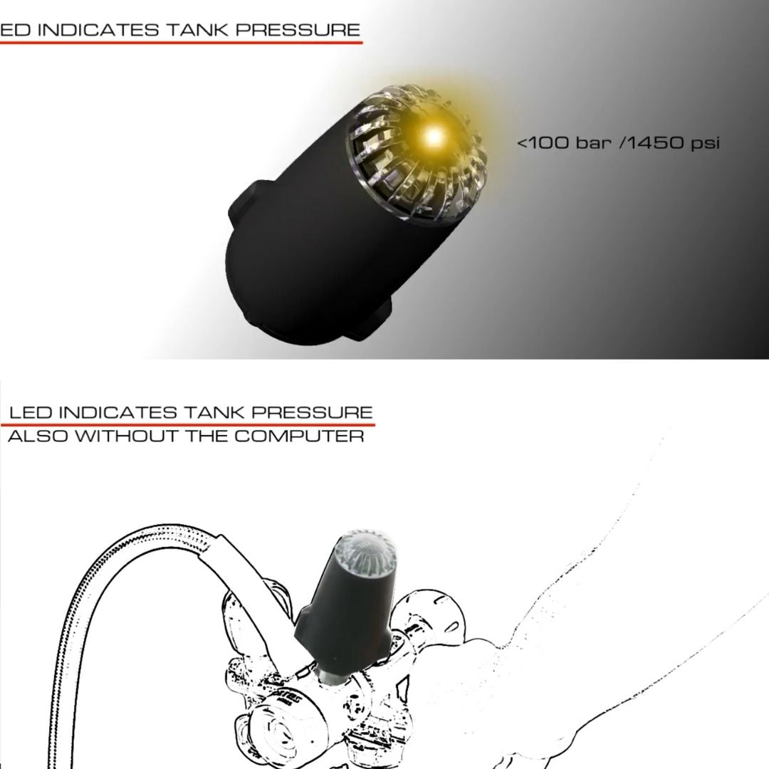 Mares 智能空气潜水电脑 + LED 罐模块发射器
