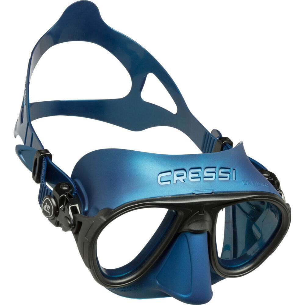 Cressi Calibro Dive Mask + Corsica Snorkel Set - Metal Blue