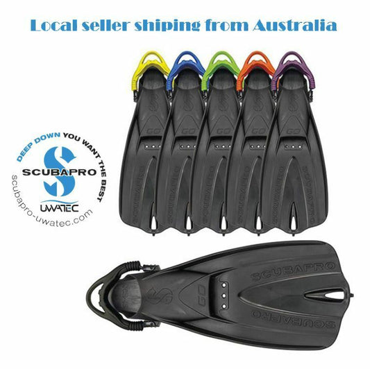 Scubapro Go Travel Fins with Coloured Bungee Strap - Scuba Dive or Snorkeling
