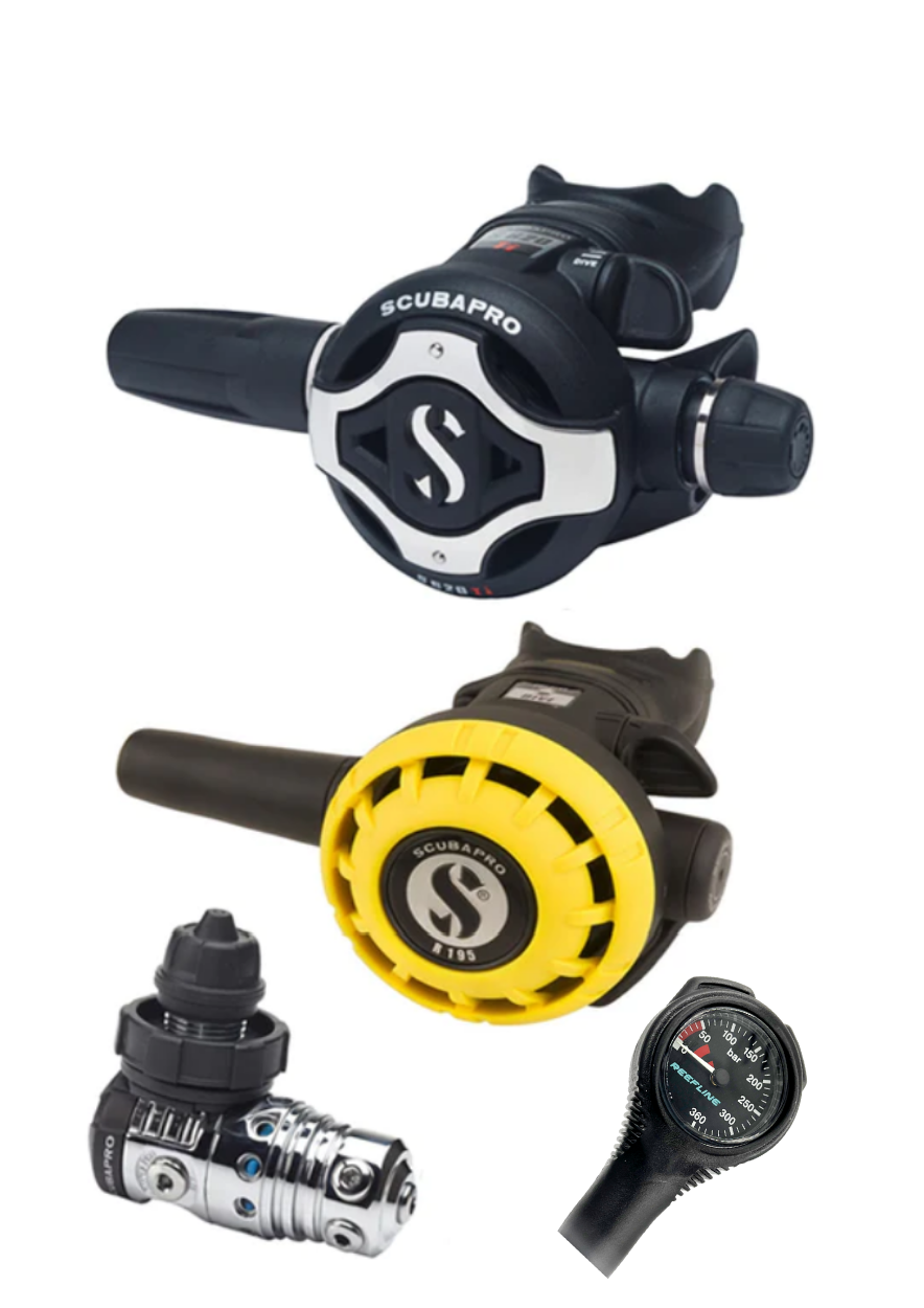 Scubapro Regulator Set: MK25 Evo (Din or Yoke) + S620Ti + Octopus + Free SPG