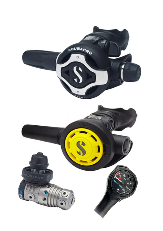 Scubapro Regulator Set: MK25 Evo Titanium (Din or Yoke) + S620 X-Titanium + Octopus + Free SPG