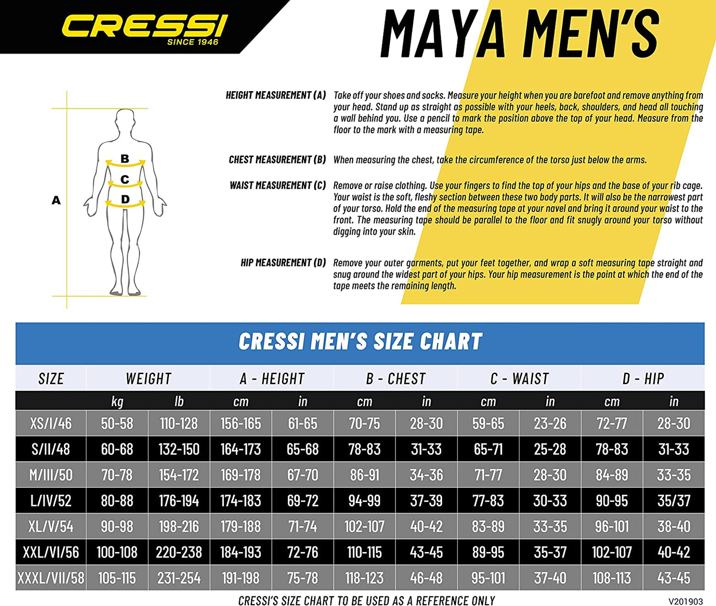 Cressi Maya Neoprene Wetsuit 7mm - Men