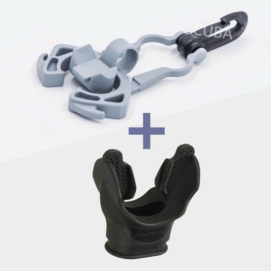 Scubapro 章鱼固定夹,带调节器吹嘴套装(硅胶)