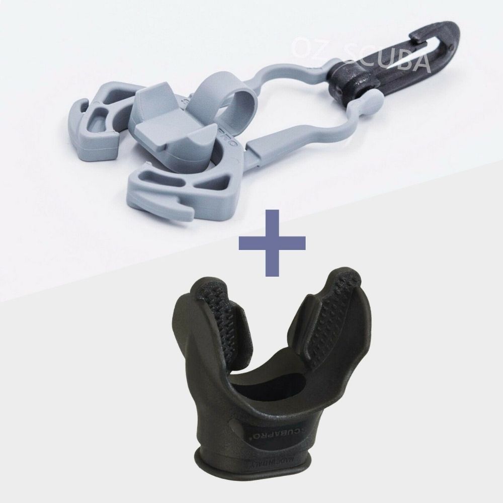 Scubapro Octopus Retainer Clip With Regulator Mouthpiece Set  ( Silicone )