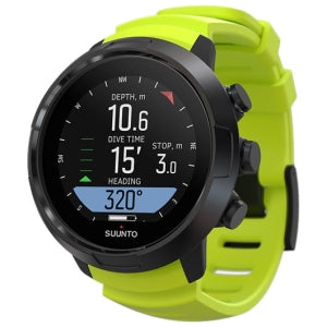 Suunto D5 潜水电脑,配有可选的 Tank Pod 和 AMX Teknology Protector