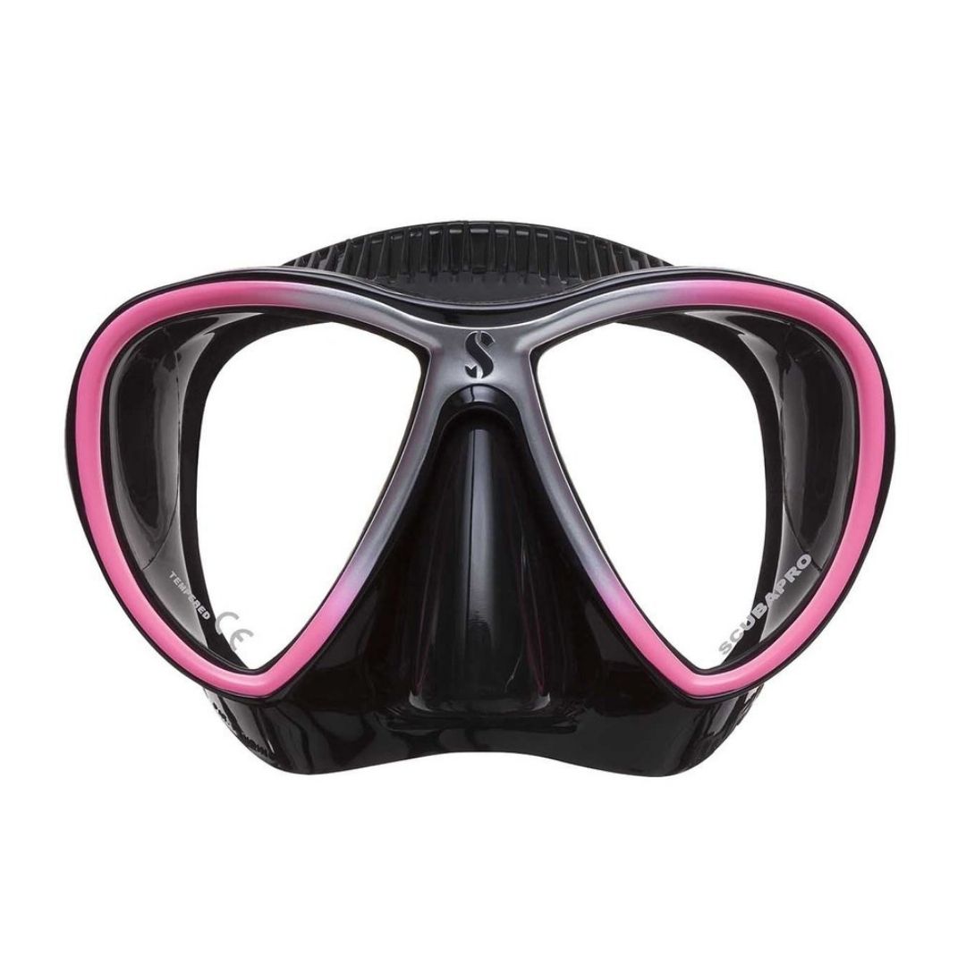 Scubapro Synergy 双潜水面罩黑色/粉色
