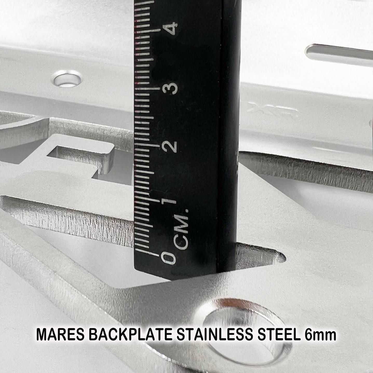 Mares XR Line Backplate Stainless Steel 6mm or 3mm