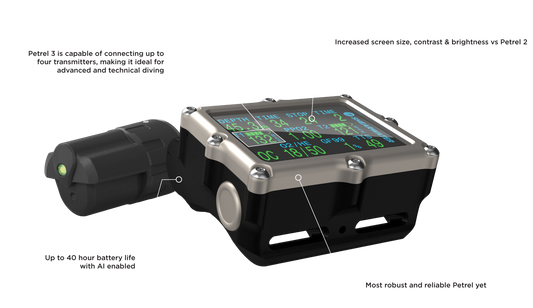 Shearwater Petrel 3 Dive Computer - Latest Version