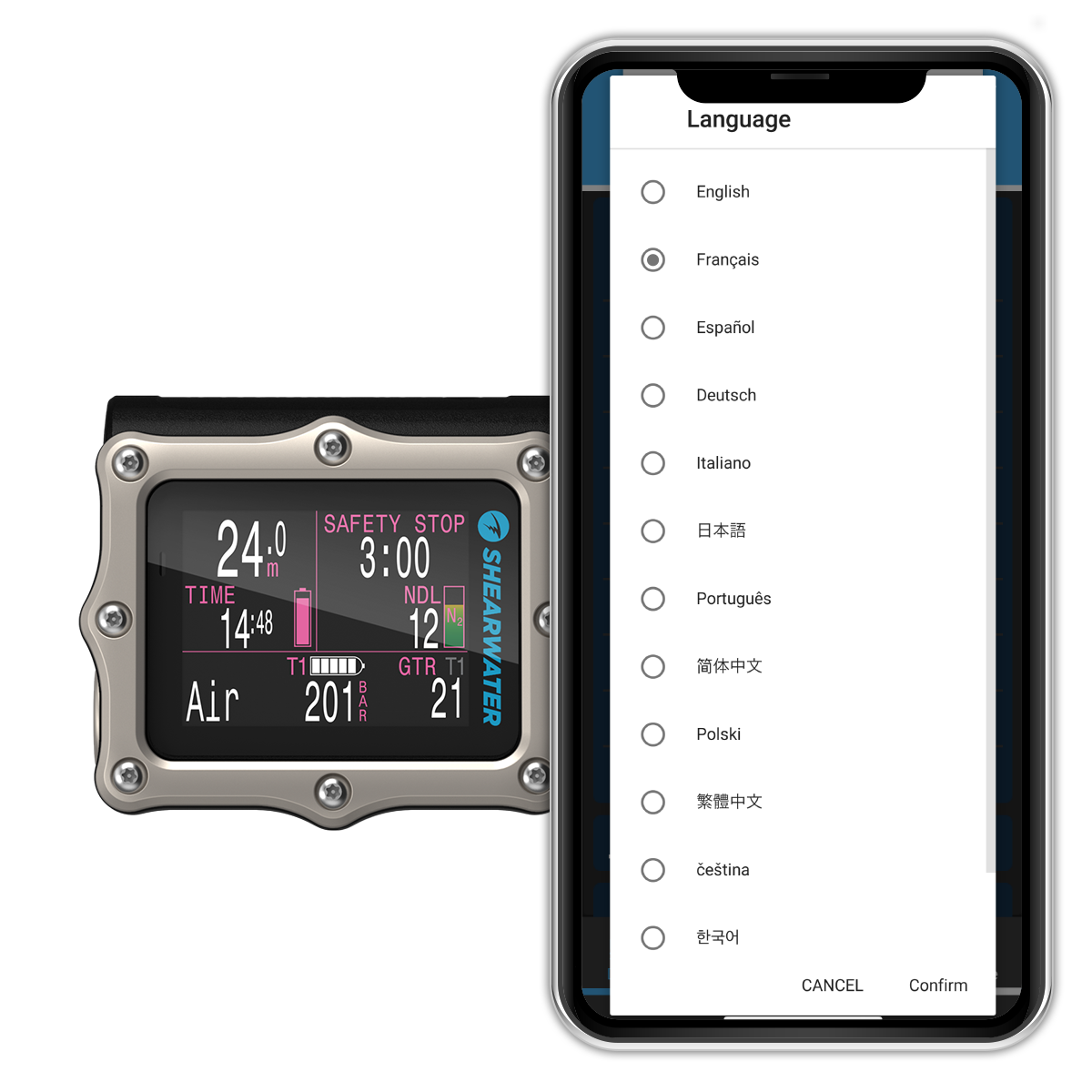 Shearwater Perdix 2 Ti Dive Computer with Optional Swift Transmitter