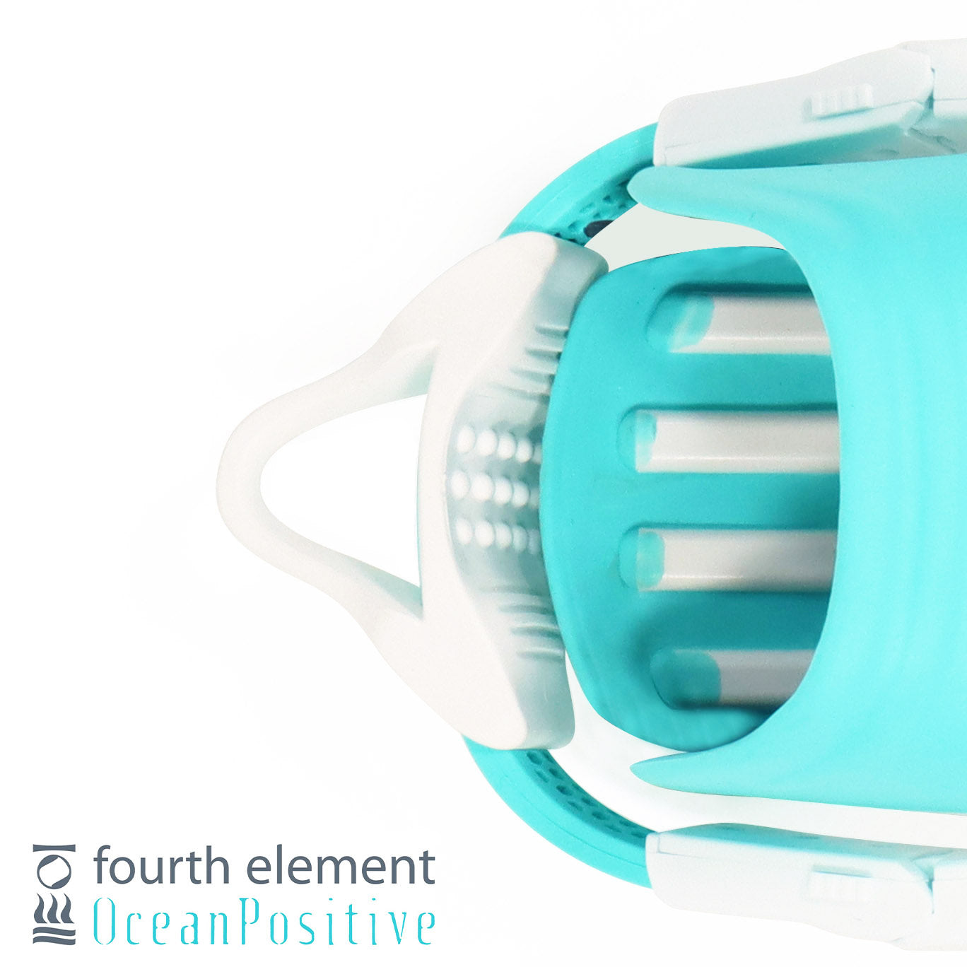 Fourth Element Rec Fins - Aqua / White