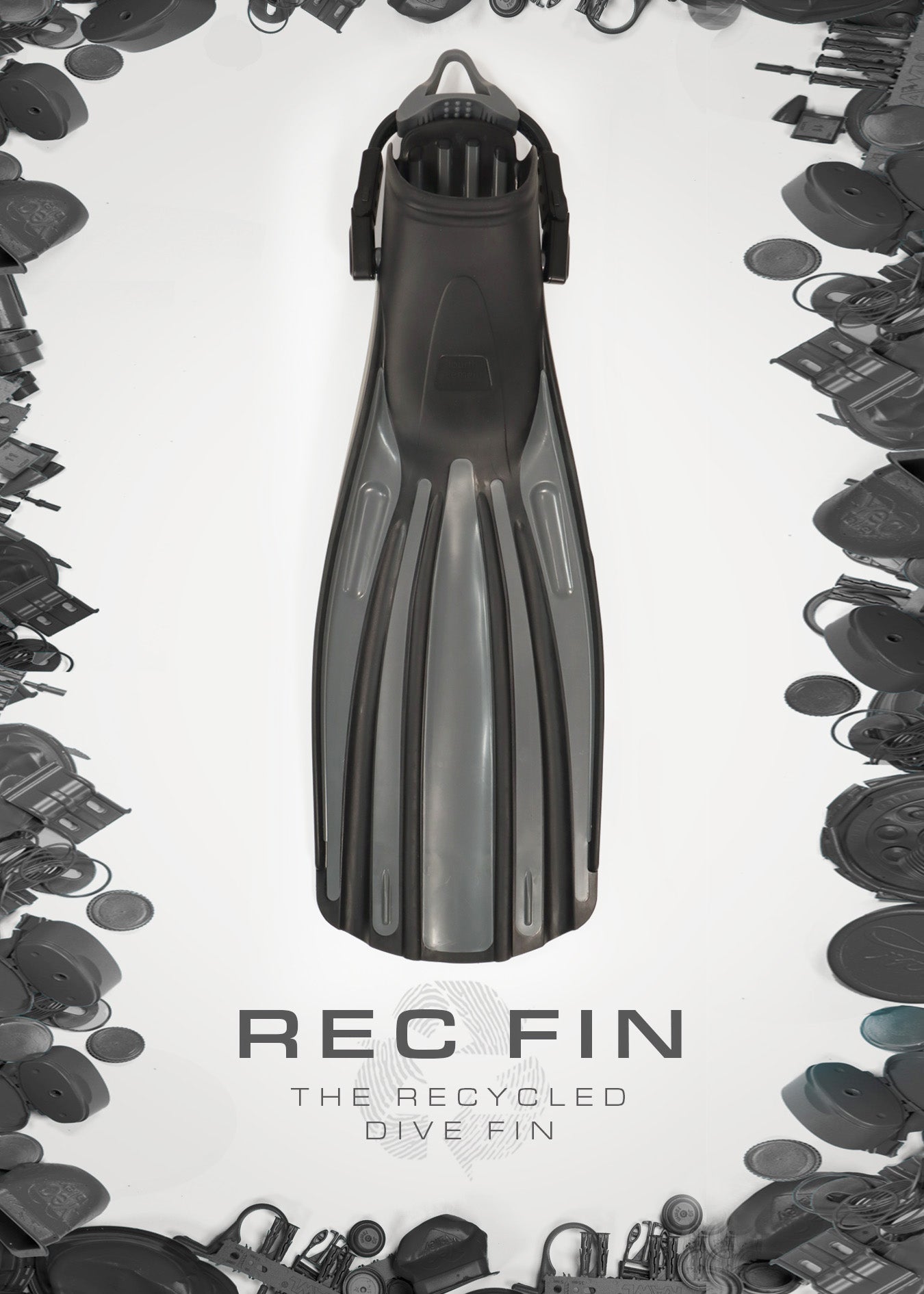 Fourth Element Rec Fins - Black / Grey