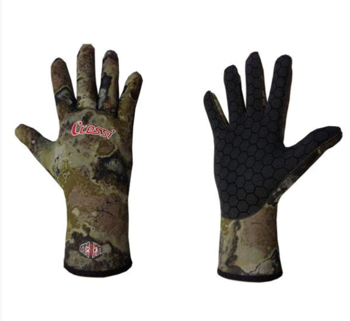 Cressi Spider Tec Green Camo Neoprene Dive Gloves - 2mm