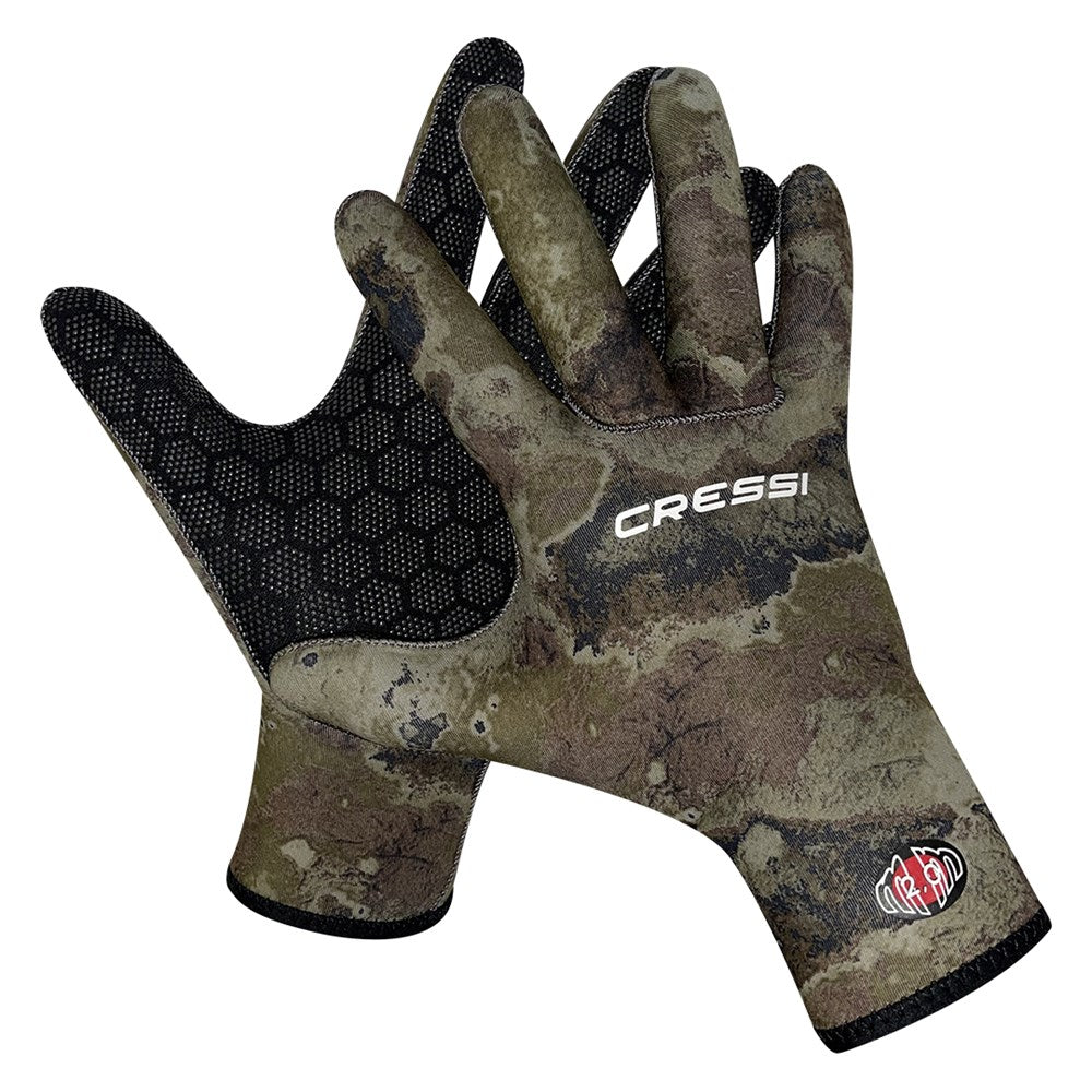 Cressi Spider Tec Green Camo Neoprene Dive Gloves - 2mm