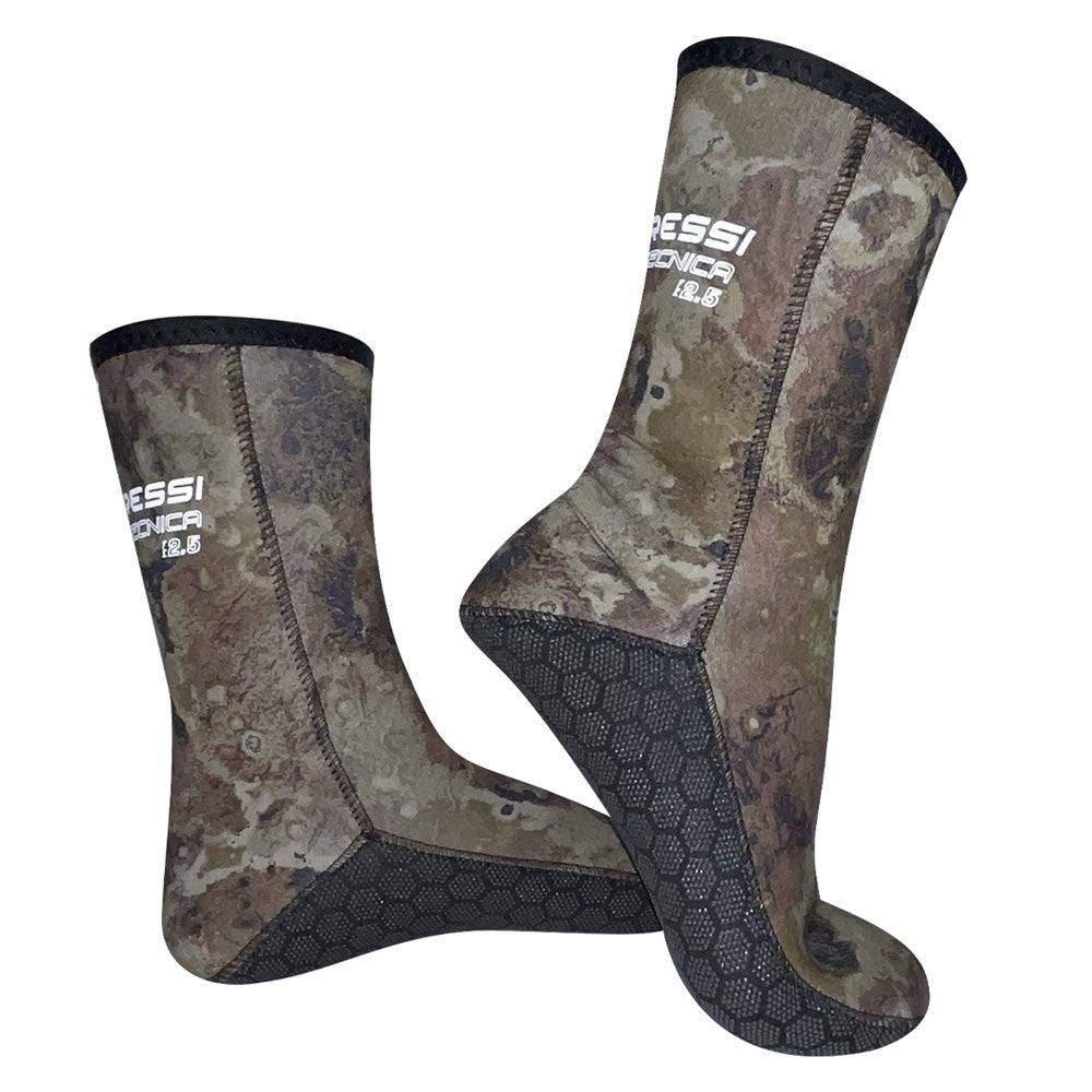 Cressi Tecnica Camo Neoprene Dive Socks - 2.5mm