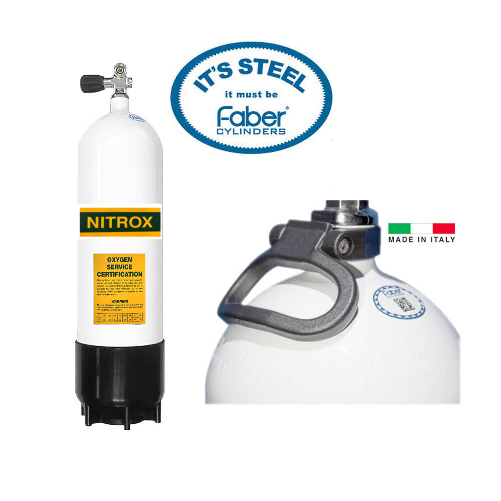 Faber Steel Dive Tank 12.2 L 232 bar Standard Valve