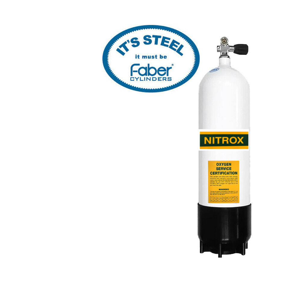 Faber Steel Dive Tank 12.2 L 232 bar Standard Valve