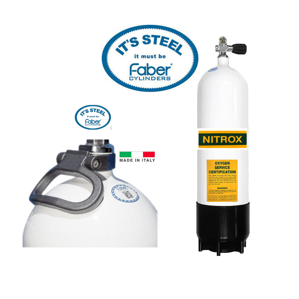Faber Steel Dive Tank 12.2 L 232 bar Standard Valve