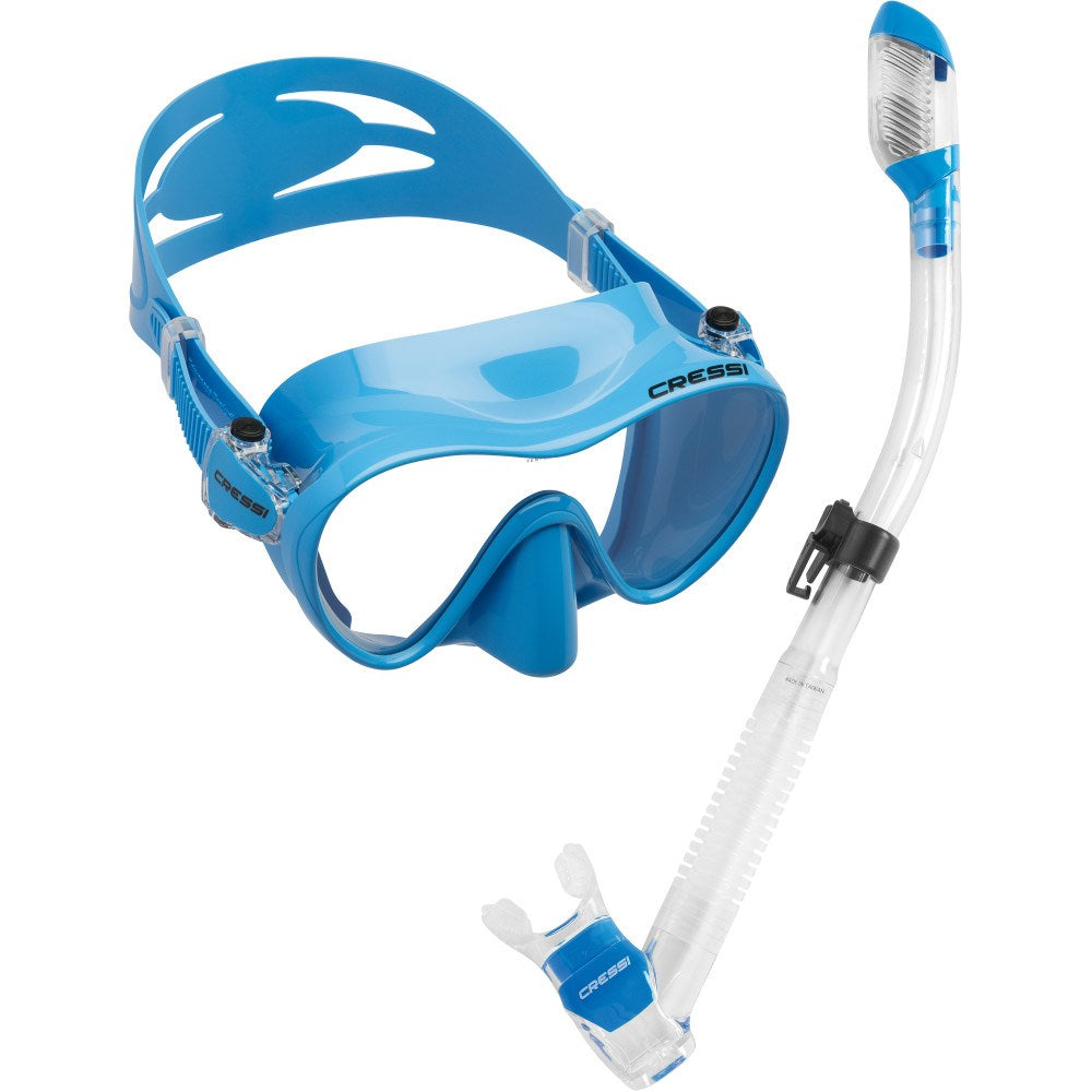 Cressi F1 Dive Mask + Dry Snorkel Set
