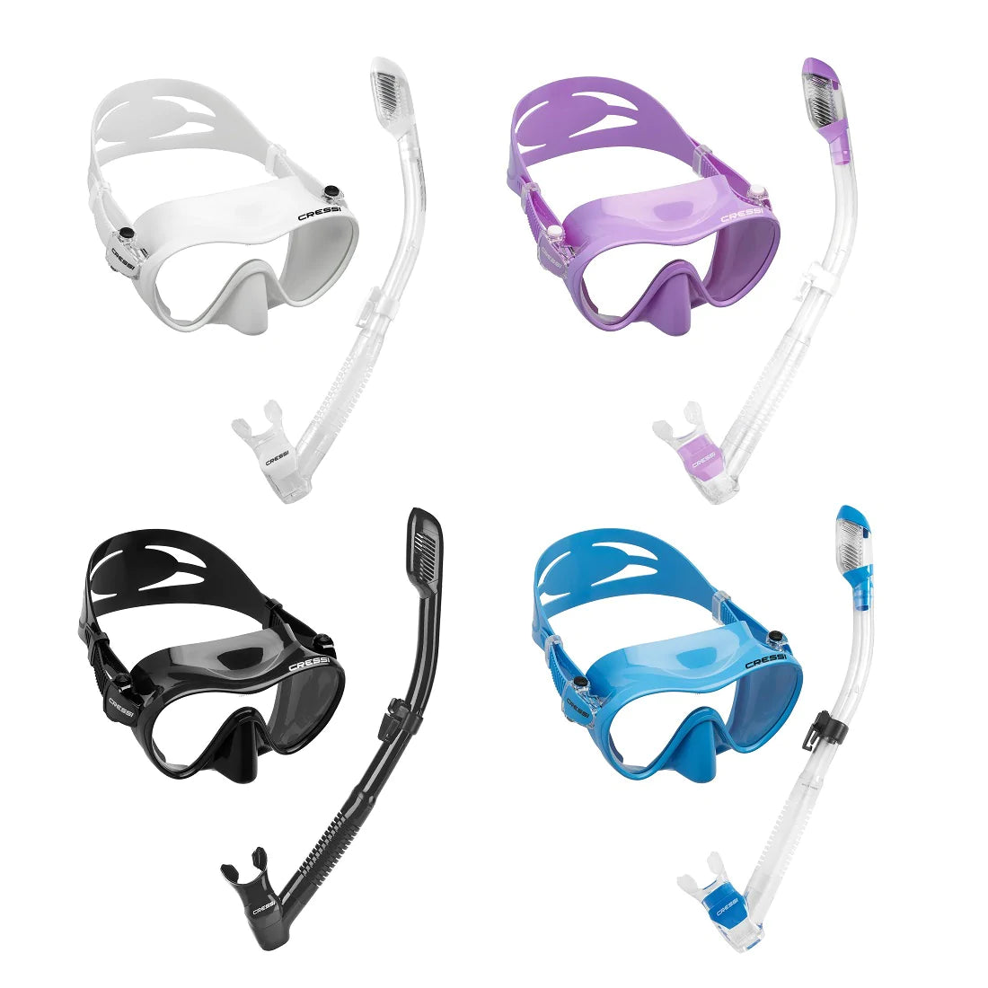 Cressi F1 Dive Mask + Dry Snorkel Set